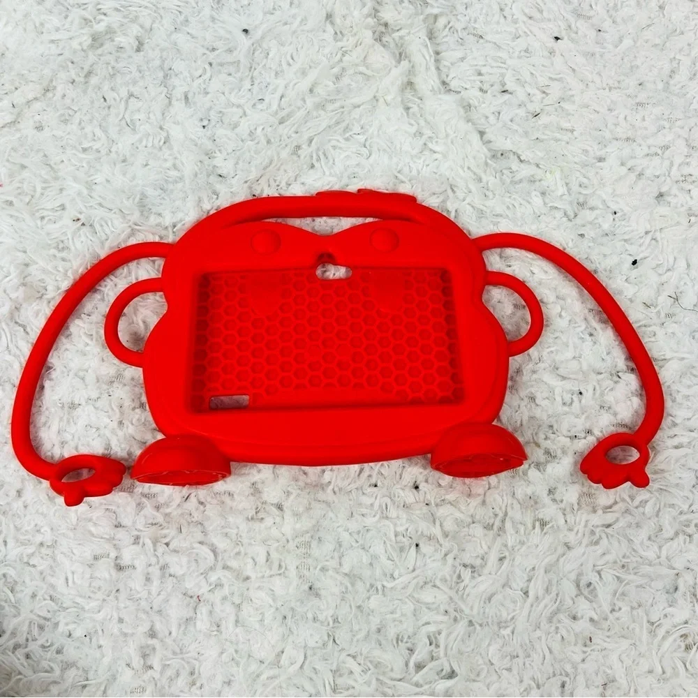 Red Tablet kids monkey Case with Handle